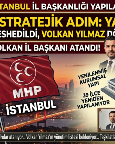 MHP İstanbul Teşkilatı Feshedildi: Yeni İl Başkanı Volkan Yılmaz Oldu