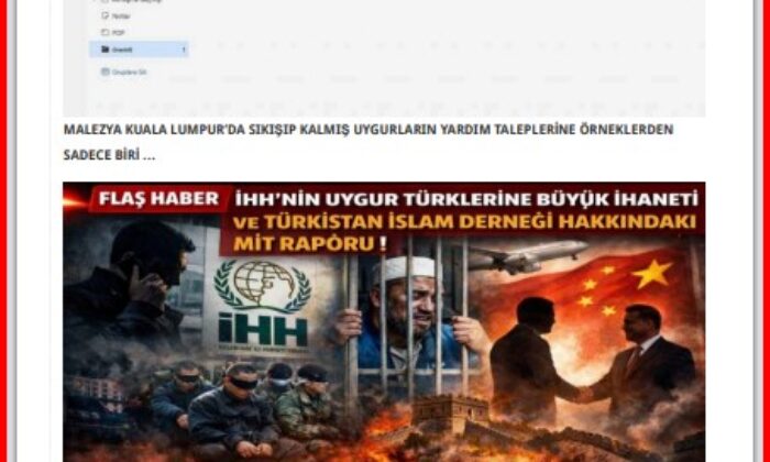 DoğuTürkistanBülteni.net’den MİT ve İHH’ya Kirli Operasyon!